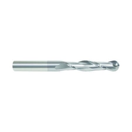 Morse Single End Mill, Ball Nose Center Cutting Long Length, Series 5956C, 532 Cutter Dia, 212 Overa 92568